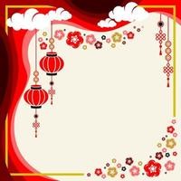 vlak ontwerp als achtergrond met Chinees ornament vector