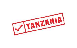 Tanzania rubber postzegel met grunge stijl Aan wit achtergrond vector