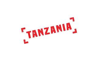 Tanzania rubber postzegel met grunge stijl Aan wit achtergrond vector