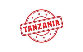 Tanzania rubber postzegel met grunge stijl Aan wit achtergrond vector