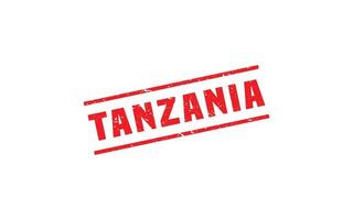 Tanzania rubber postzegel met grunge stijl Aan wit achtergrond vector