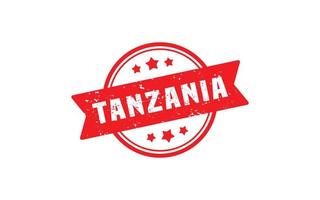 Tanzania rubber postzegel met grunge stijl Aan wit achtergrond vector