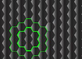 donker groen zeshoekig technologie patroon ontwerp vector