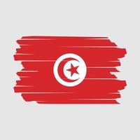 Tunesië vlag borstel vector
