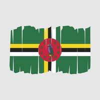 Dominica vlag borstel vector