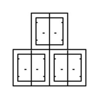 container stapel poort lijn pictogram vectorillustratie vector