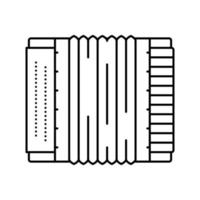 accordeon klassieke muzikant instrument lijn pictogram vectorillustratie vector