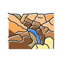 Grand Canyon kleur pictogram vectorillustratie vector