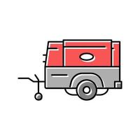 diesel luchtcompressor kleur pictogram vectorillustratie vector