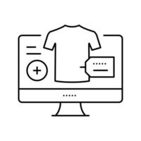 kleding winkel afdeling lijn pictogram vectorillustratie vector