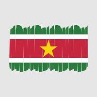 surinaamse vlag penseelstreken vector