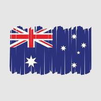 Australische vlag penseelstreken vector