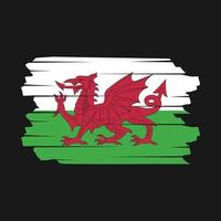 Wales vlag borstel vector