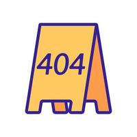 fout 404 vectorpictogram. geïsoleerde contour symbool illustratie vector