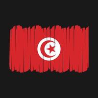Tunesische vlag penseelstreken vector