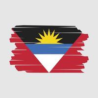 antigua vlag borstel vector