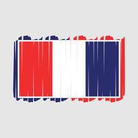 Franse vlag penseelstreken vector