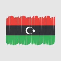 libië vlag penseelstreken vector