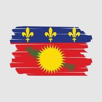 Guadeloupe vlag borstel vector