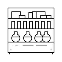 farmaceutische productie ingrediënten lijn pictogram vectorillustratie vector