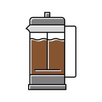 handmatige pers koffie gereedschap kleur pictogram vectorillustratie vector