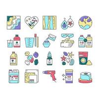 hars kunst creatie collectie iconen set vector