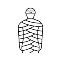 mummie Egypte lijn pictogram vectorillustratie vector