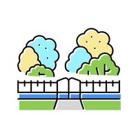 park en tuin stad landschap kleur pictogram vectorillustratie vector