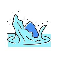 water splash kleur pictogram vectorillustratie vector