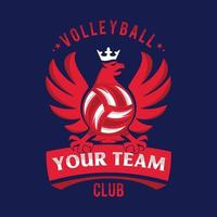 volleybal club embleem logo achtergrond vector ontwerp