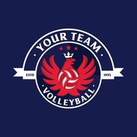 volleybal embleem logo achtergrond vector ontwerp