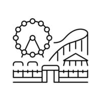 pretpark lijn pictogram vectorillustratie vector