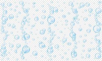blauw onderwater- sprankelend bubbels. water stroom in zee of aquarium. koolzuurhoudend koolzuurhoudend drinken structuur vector
