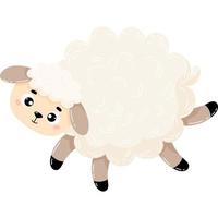 schattig grappig schapen vector