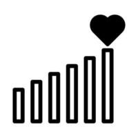 signaal icoon duotoon zwart stijl Valentijn illustratie vector element en symbool perfect.