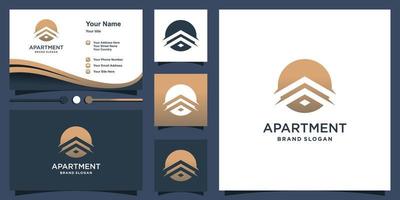 appartement logo ontwerp met modern creatief idee vector