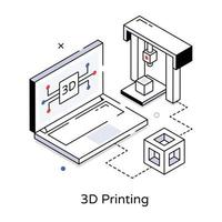 modieus 3d het drukken vector