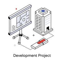 modieus ontwikkeling project vector