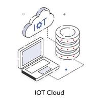 modieus iot wolk vector