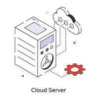 trendy cloudserver vector