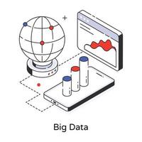trendy big data vector