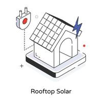 modieus op het dak zonne- vector
