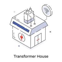 modieus transformator huis vector