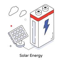 modieus zonne- energie vector