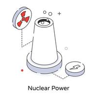 modieus nucleair macht vector