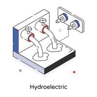 modieus hydro-elektrisch concepten vector