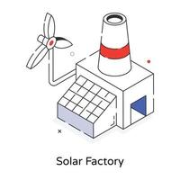 modieus zonne- fabriek vector