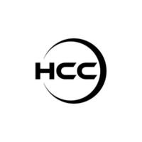 hcc brief logo ontwerp in illustratie. vector logo, schoonschrift ontwerpen voor logo, poster, uitnodiging, enz.