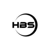 hbs brief logo ontwerp in illustratie. vector logo, schoonschrift ontwerpen voor logo, poster, uitnodiging, enz.