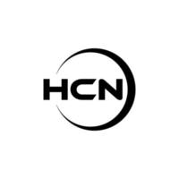 hcn brief logo ontwerp in illustratie. vector logo, schoonschrift ontwerpen voor logo, poster, uitnodiging, enz.